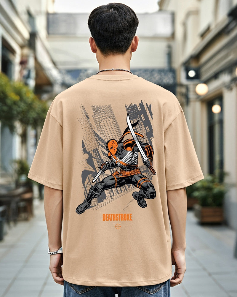The Trend Vibe – Men’s Beige Cotton Blend T-Shirt