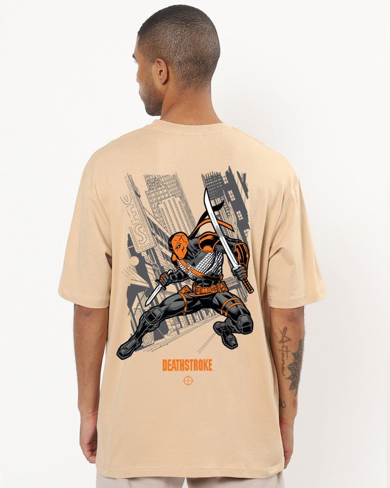 The Trend Vibe – Men’s Beige Cotton Blend T-Shirt