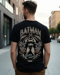 Men Graphic Print Round Neck Pure Cotton Black T-Shirt